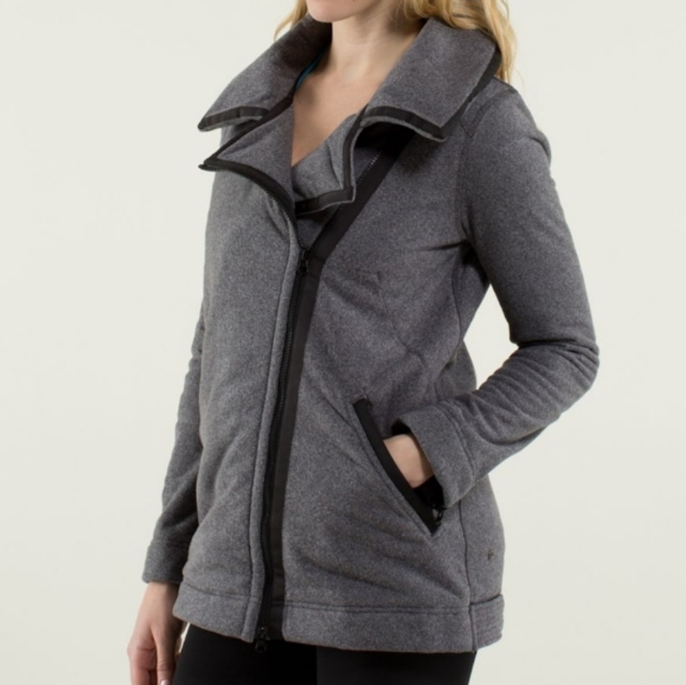 Lululemon Moto Jacket Black / Ambient Grey